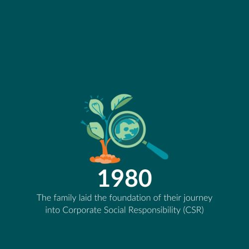 The family laid the foundation of their journey into Corporate Social Responsibility (CSR)